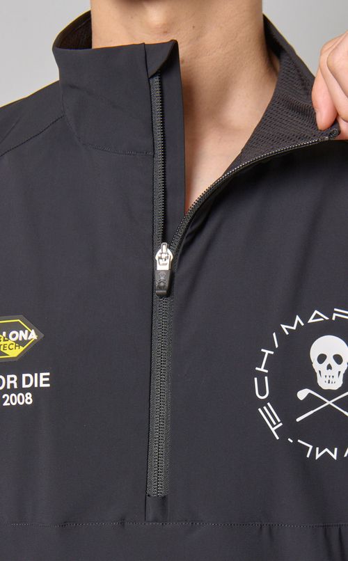 【手洗い可】ハーフジップトップス