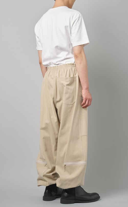 コットンサテンファスナーパンツ