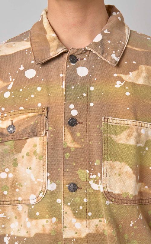 カモフラージュプリントカバーオール