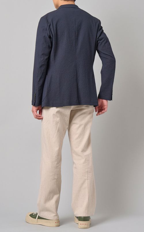 シアサッカーパッチポケットジャケット