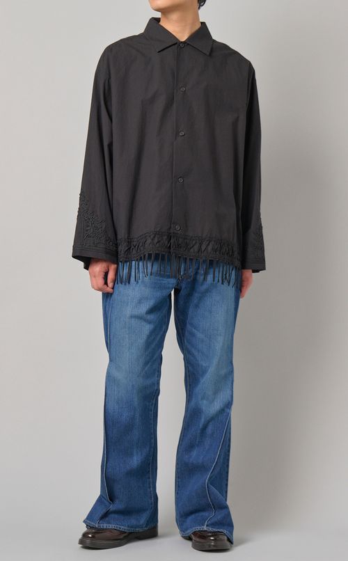 エンブロイダリーフリンジシャツ