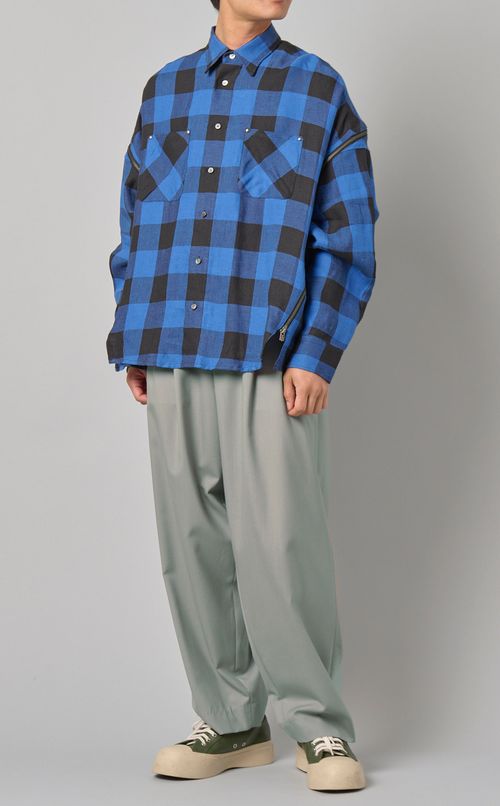 バッファローチェックジップシャツ