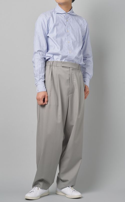 コットンストライプシャツ