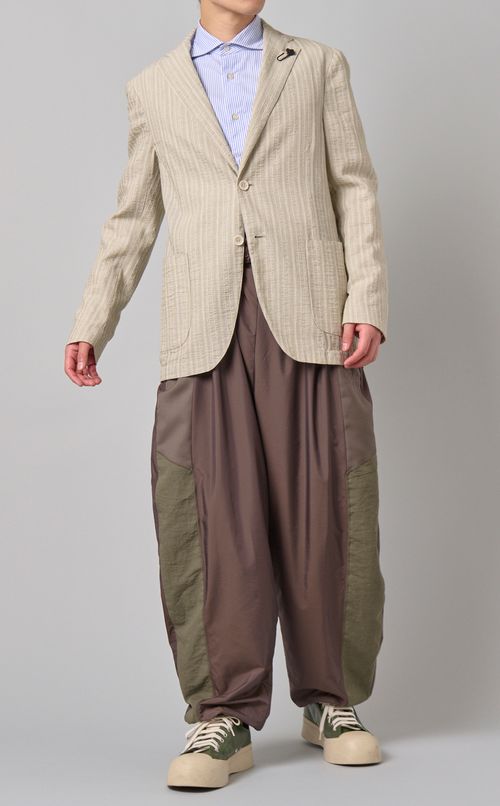 コットンリネンストライプジャケット