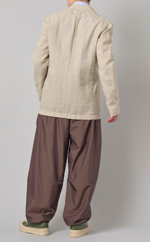 コットンリネンストライプジャケット