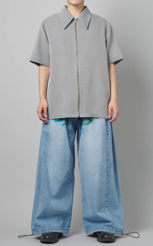 ジップハーフシャツ