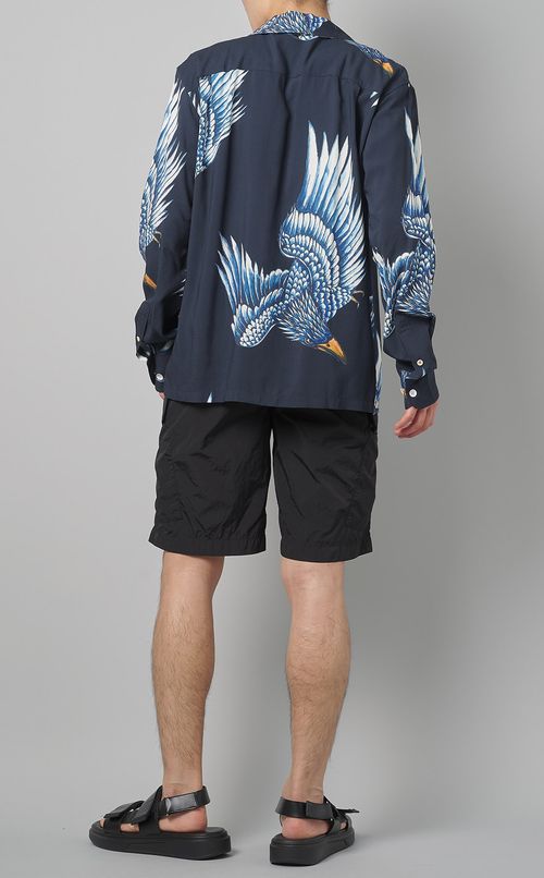 イーグルプリントオープンカラーシャツ