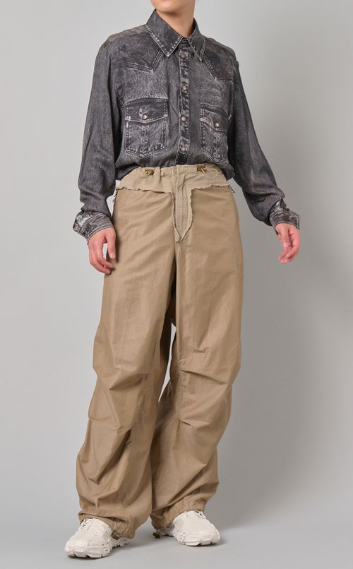 デニムプリント加工シャツ