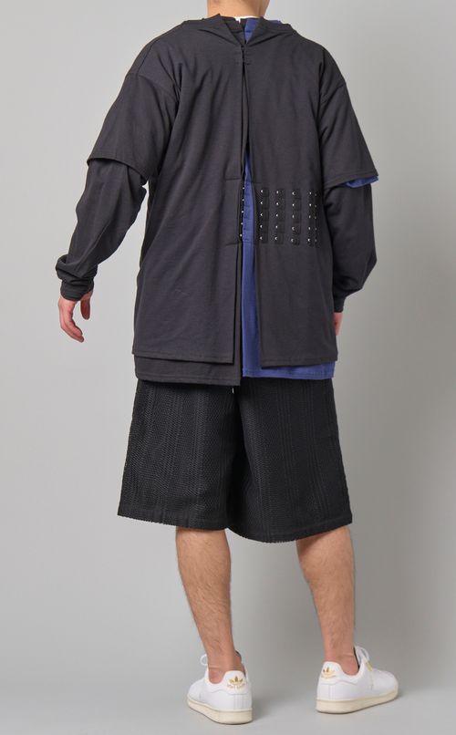 レイヤードジャージカーディガン