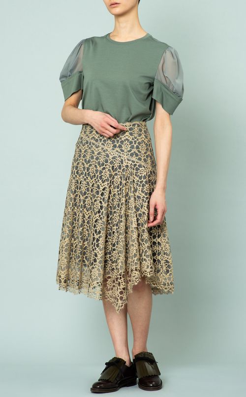 シフォンスリーブカットソー