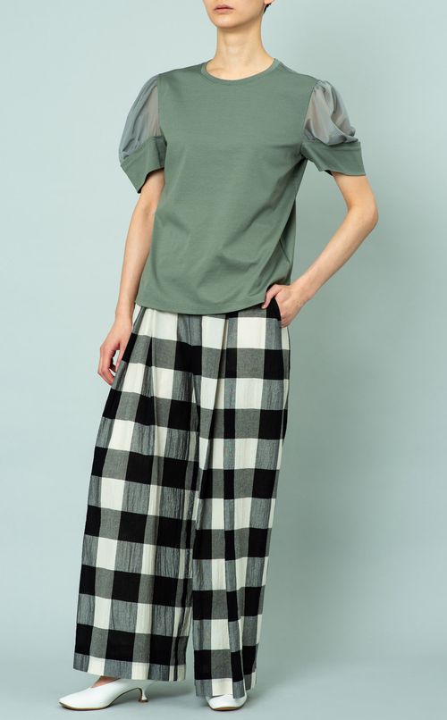 シフォンスリーブカットソー