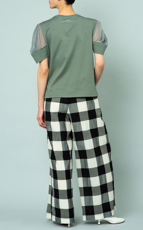 シフォンスリーブカットソー