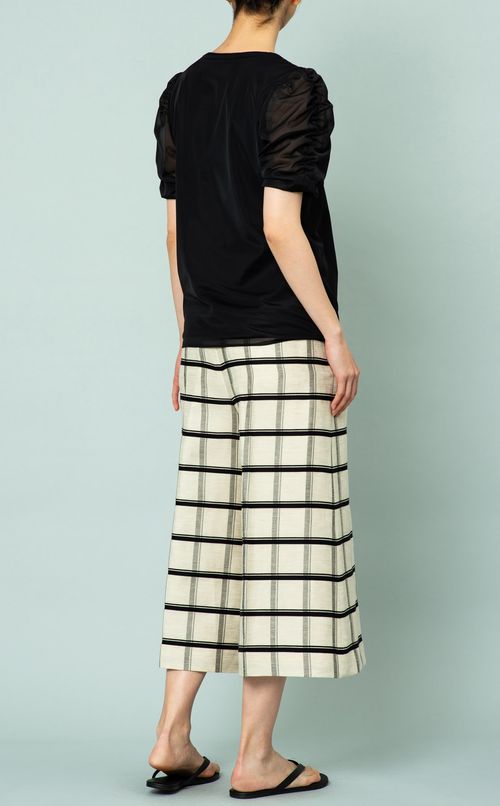 チュールレイヤードカットソー