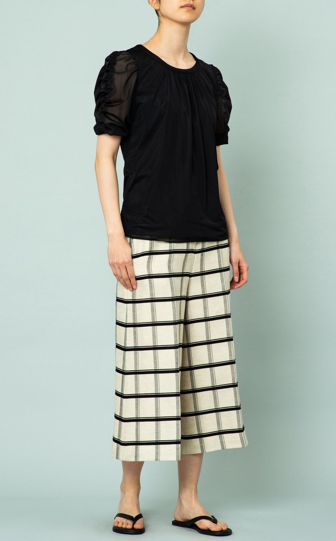 EPOCA｜チェック柄ガウチョパンツ