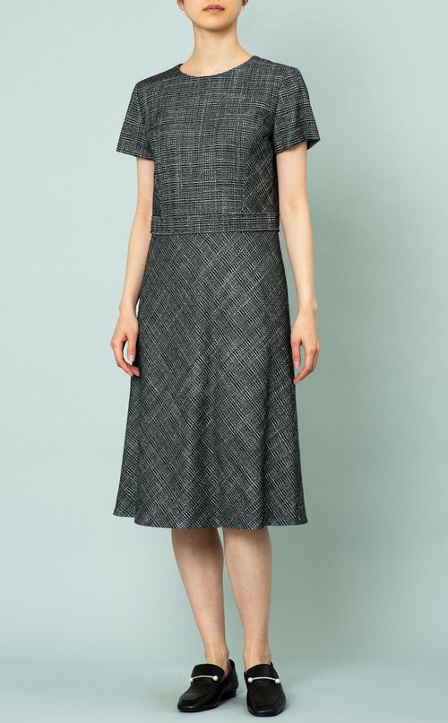 チェックツイードワンピース