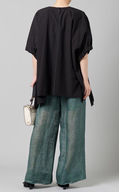 リボンスリーブTブラウス