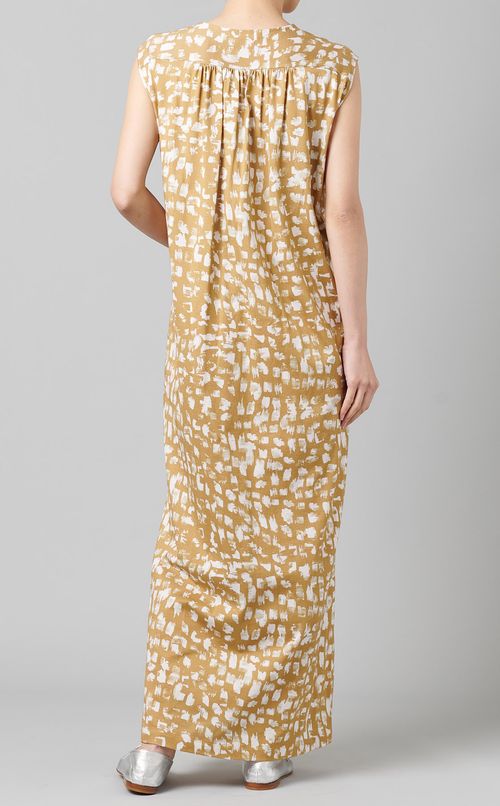 プリントウエストリボンワンピース