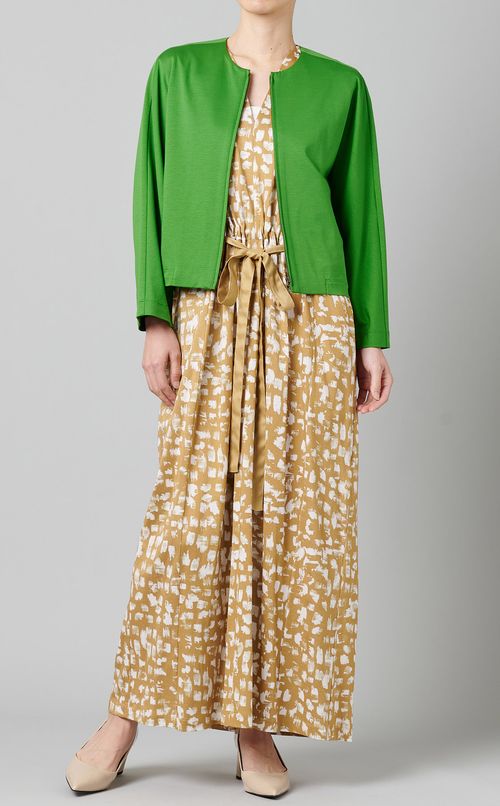 ノーカラーショートブルゾン