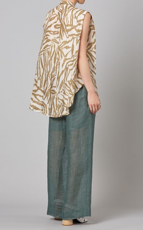 ゼブラプリントブラウス