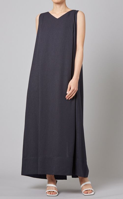 2wayロングフレアワンピース