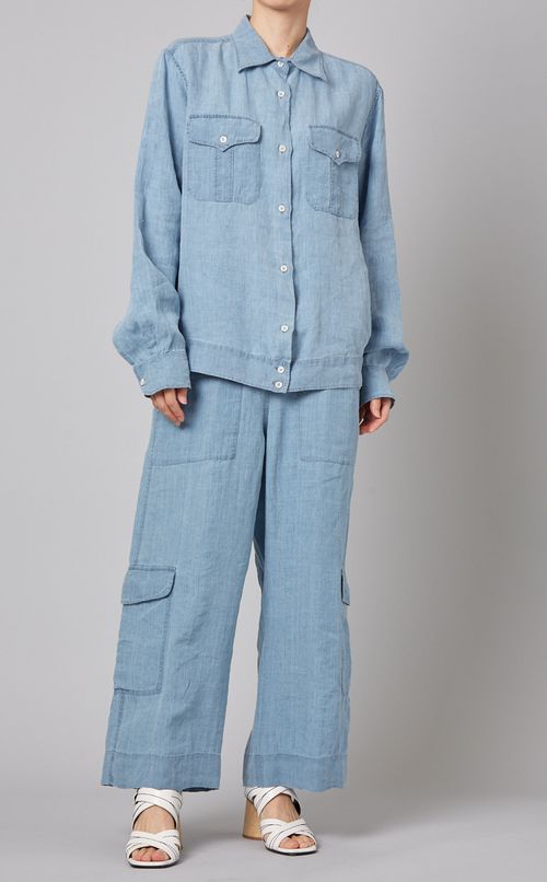 リネンカーゴパンツ