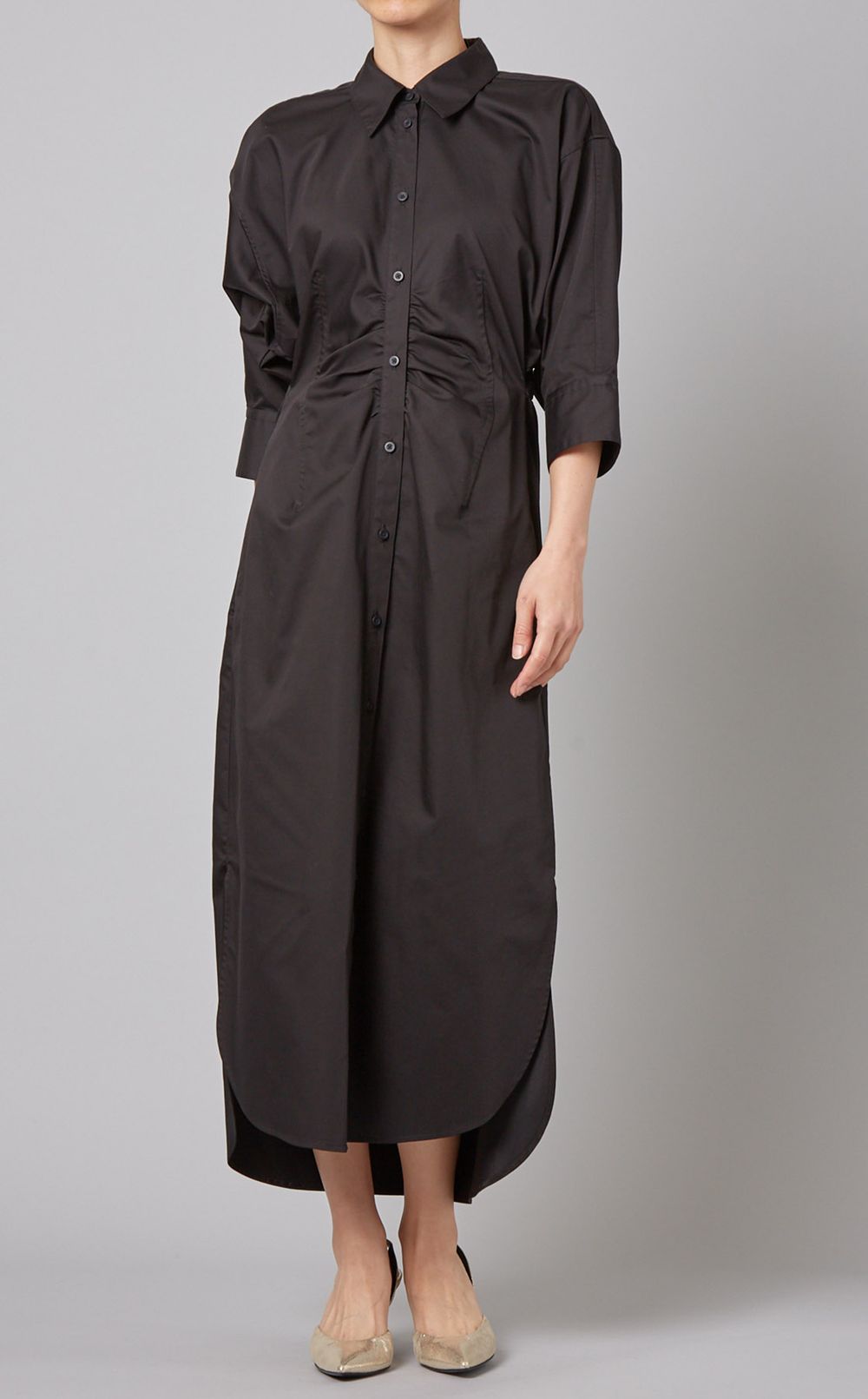 ウエストマークシャツワンピース