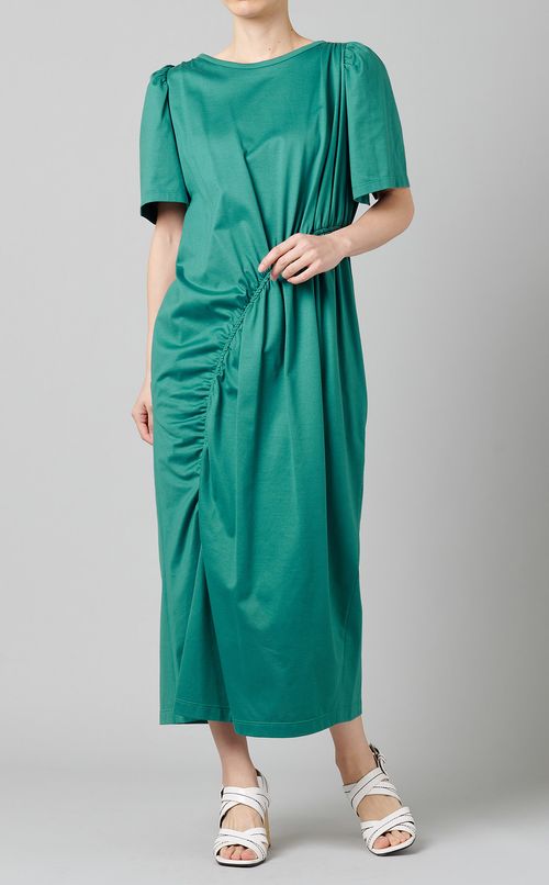 アシンメトリーギャザーワンピース