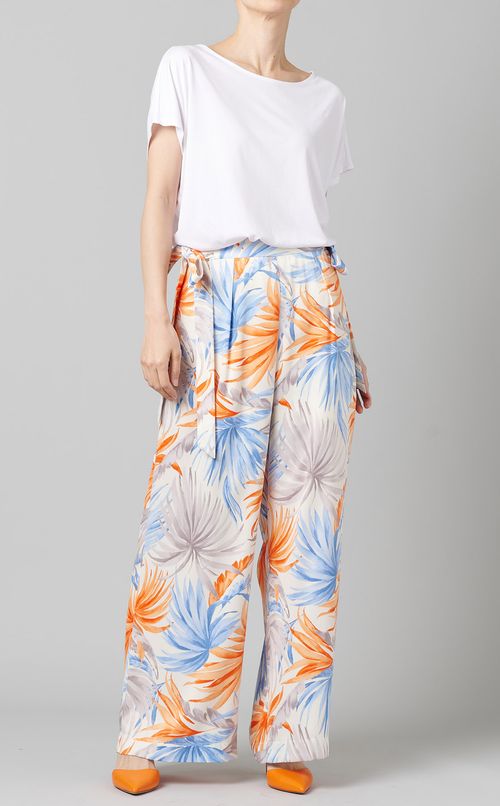 ボタニカル柄イージーパンツ