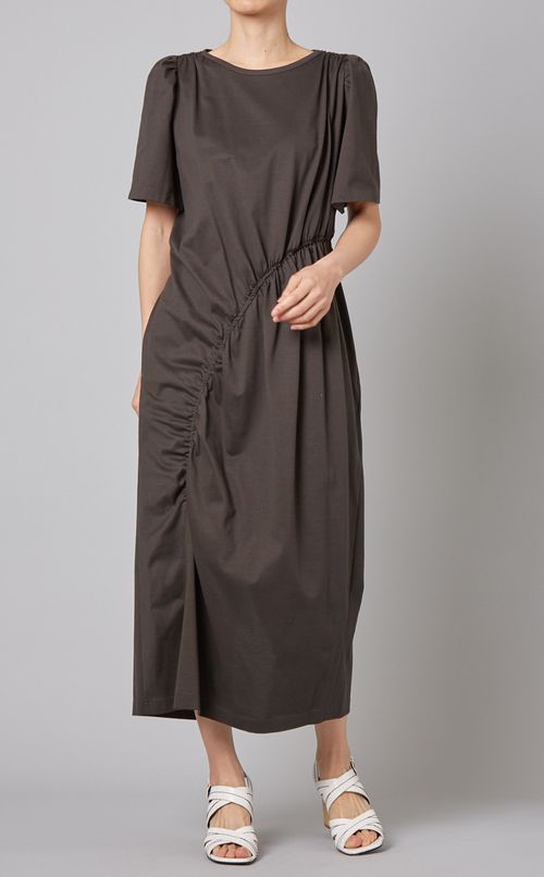 アシンメトリーギャザーワンピース