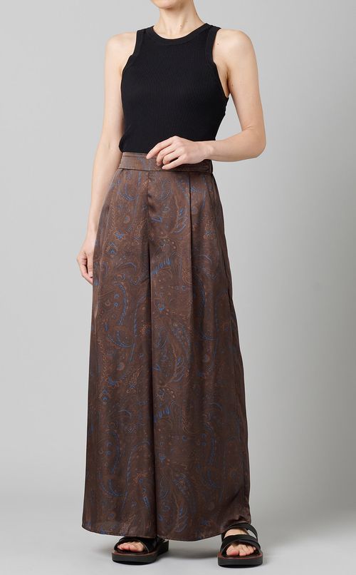 ペイズリープリントワイドパンツ