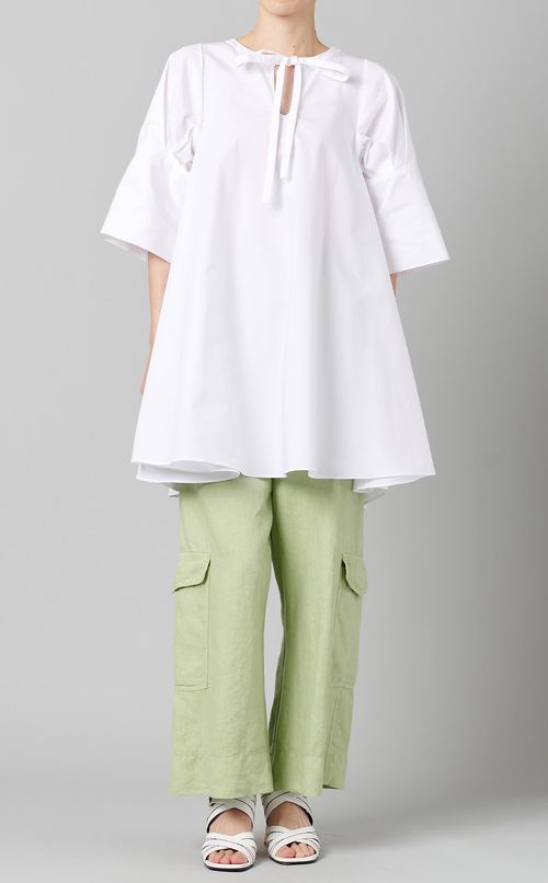 タックスリーブロングプルオーバー