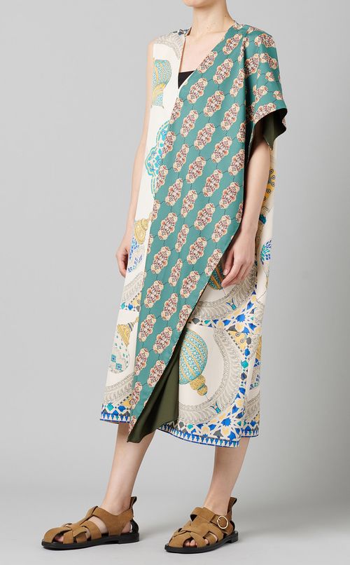 アシンメトリープリントワンピース