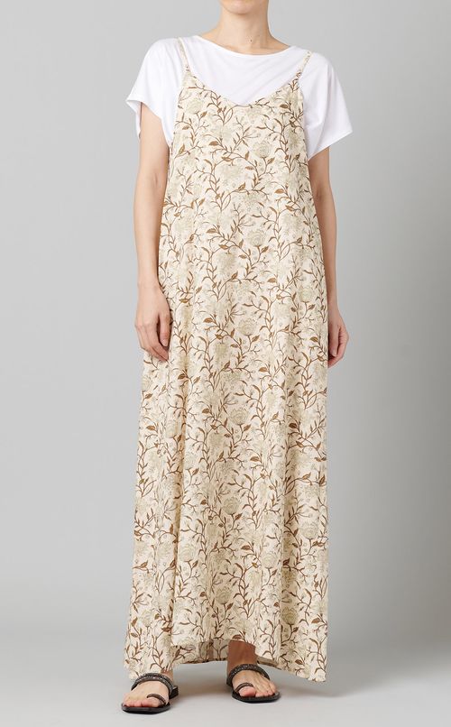 フラワープリントキャミソールワンピース