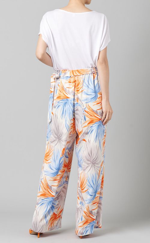 ボタニカル柄イージーパンツ