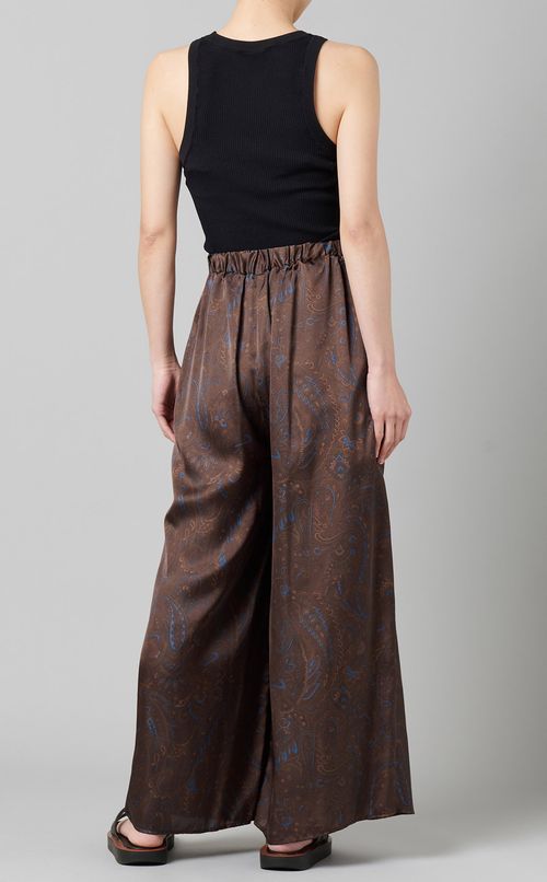 ペイズリープリントワイドパンツ
