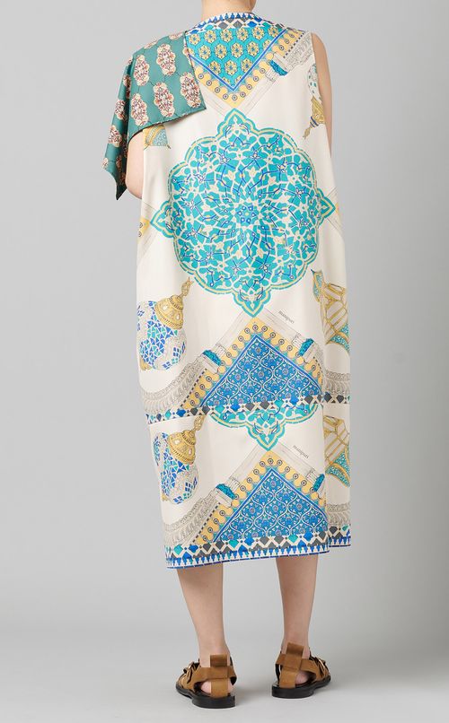 アシンメトリープリントワンピース