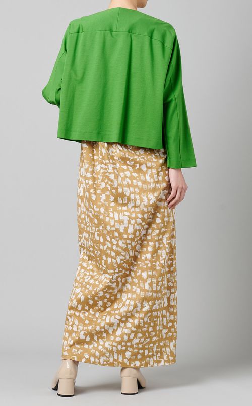 ノーカラーショートブルゾン