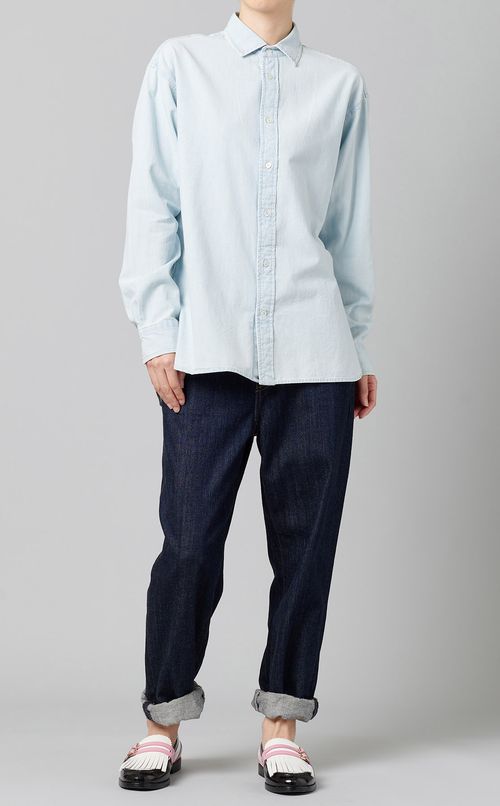 バックロゴデニムシャツ