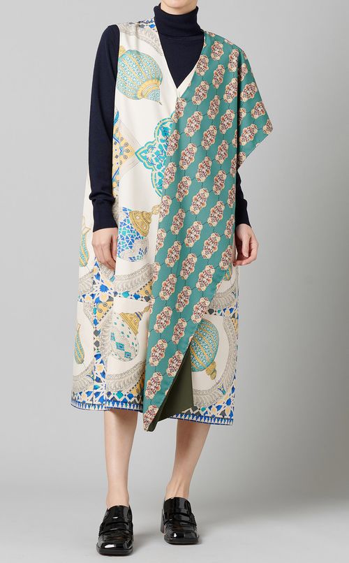 アシンメトリープリントワンピース