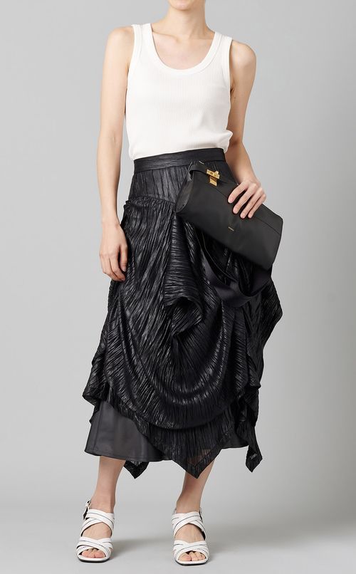 アシンメトリープリーツスカート