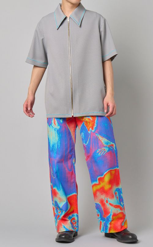 ジップハーフシャツ