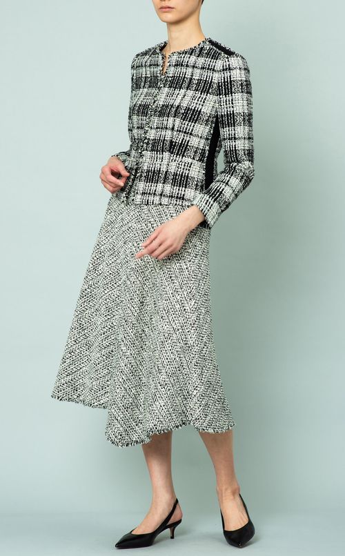 スラブツイードドレープスカート