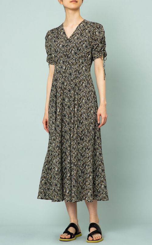 ジョーゼットクレーププリントワンピース