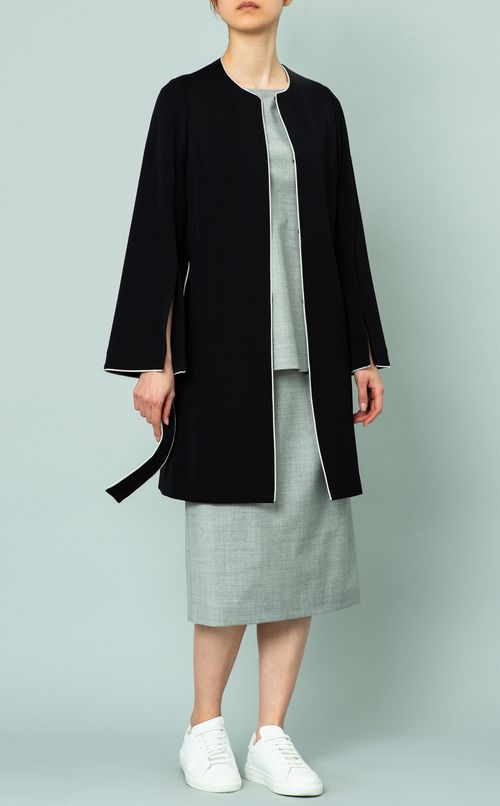 パイピングジャージーワンピース