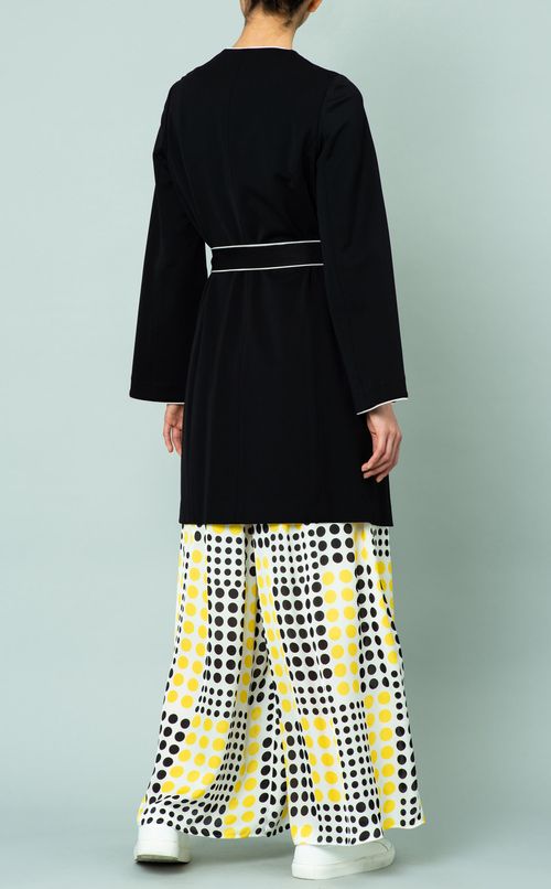 パイピングジャージーワンピース