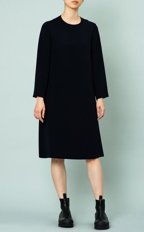 ボウタイ付フレアワンピース