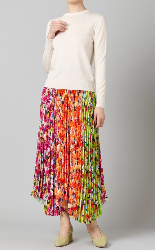 マルチプリントプリーツスカート