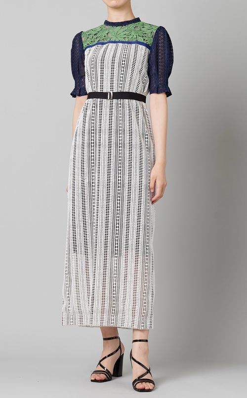 ベルト付切替レースワンピース