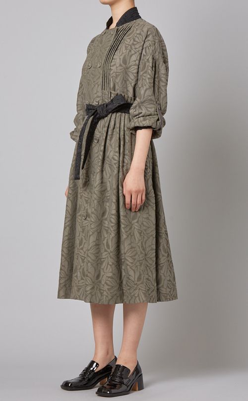 ベルト付タックデザインドレス