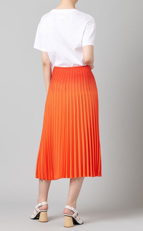 バイカラープリーツミディスカート